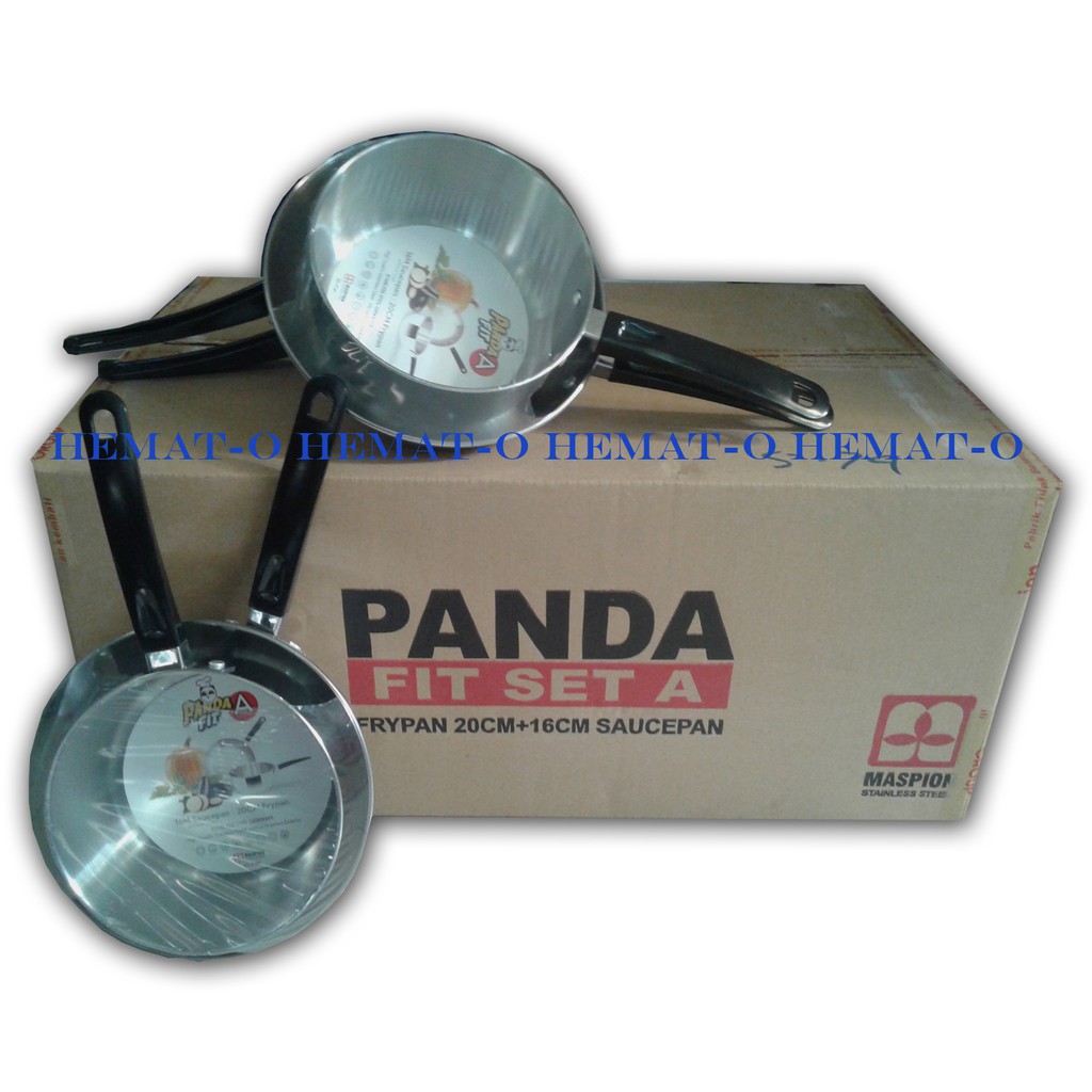 Jual Maspion / Maxim SET PANDA FIT A (Sauce Pan 16cm + Fry Pan 20cm ...