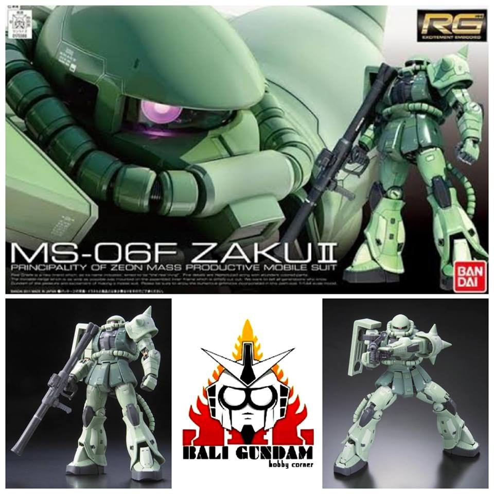 Jual Rg 1 144 Ms-06f Zaku Ii Bali Gundam Hobby Corner Bandai Original 