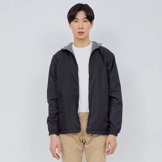 M231 Jaket Pria Taslan Hoodie Panjang Hitam 1757B