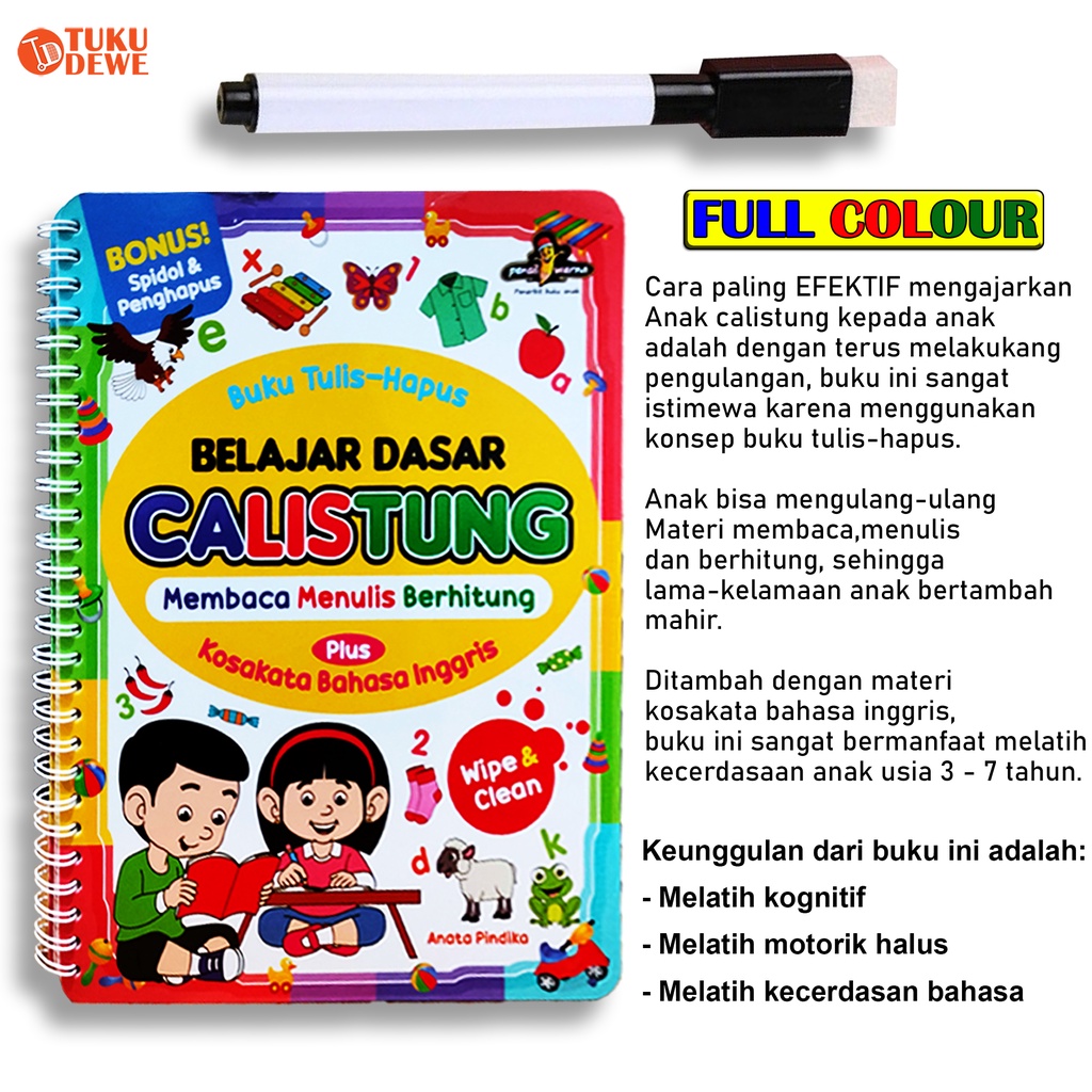 Jual Buku Calistung Anak TK Dan Paud Lengkap - Calistung Siap Masuk SD ...