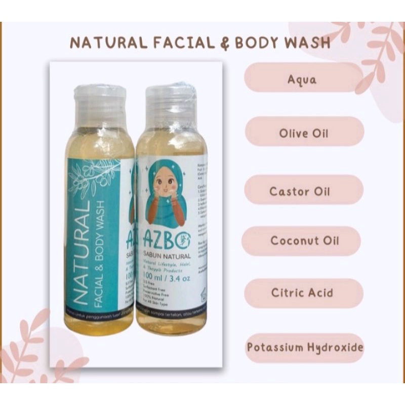 Jual Azbo Natural Facial & Body Wash 100 ml | Shopee Indonesia
