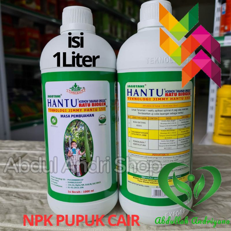 Jual Pupuk Npk Cair Isi 1l Produksi Jimmy Hantu Jago Tani Ratu Biogen Asli Shopee Indonesia 