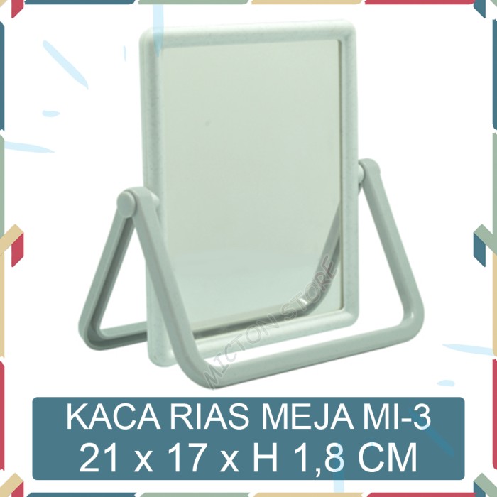 Jual Micton Lion Star Cermin Lipat Kaca Meja Rias Beauty Mirror Mi 3 Abu Shopee Indonesia 4182