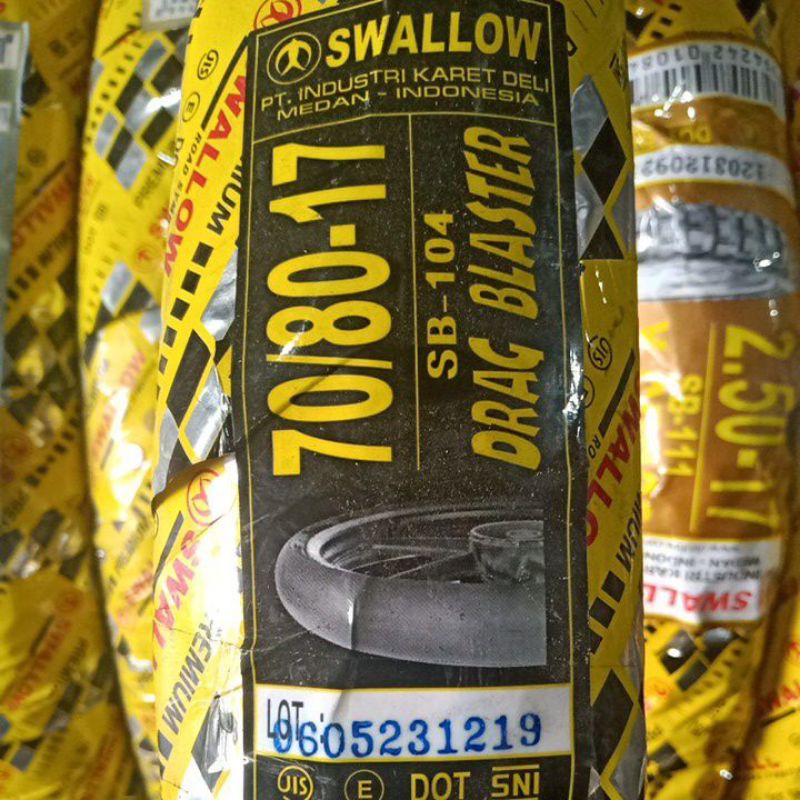 Jual Ban Swallow Drag Blaster 70/80-17 Tubeless | Shopee Indonesia