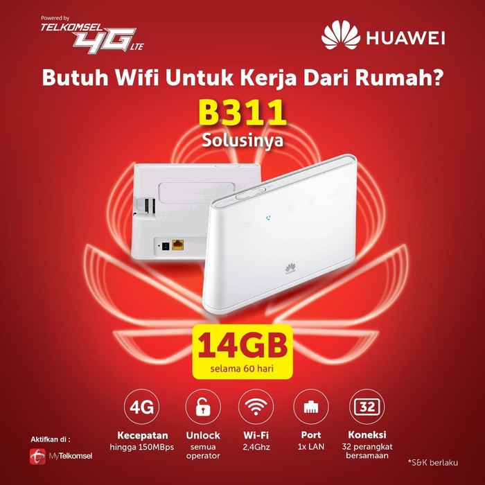 Jual Home Router Huawei 4G B310 Unlocked + Antena Indoor ORI | Shopee ...