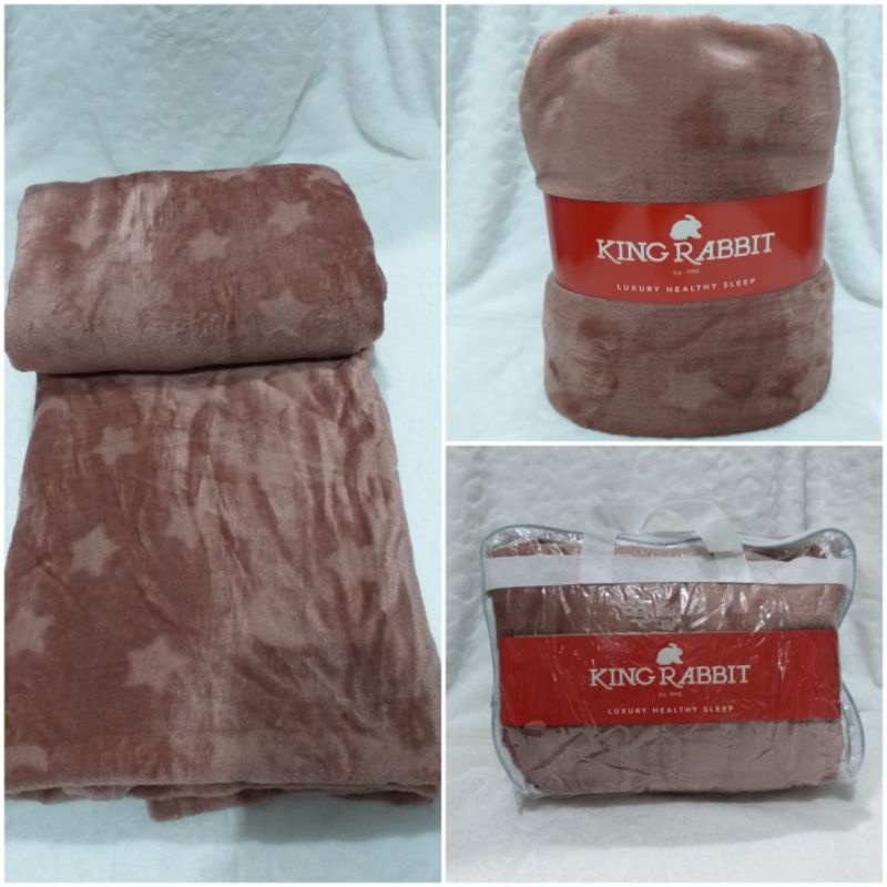 Jual King Rabbit Thermal Blanket Selimut Fleece 150 x200 cm Motif Star ...