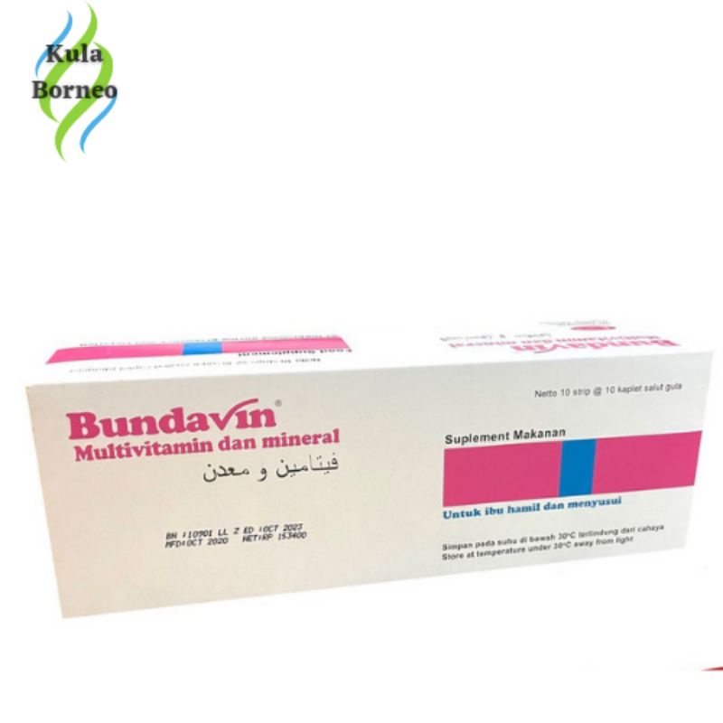 Jual (BOX) Bundavin Multivitamin dan Mineral 100 Tablet | Shopee Indonesia