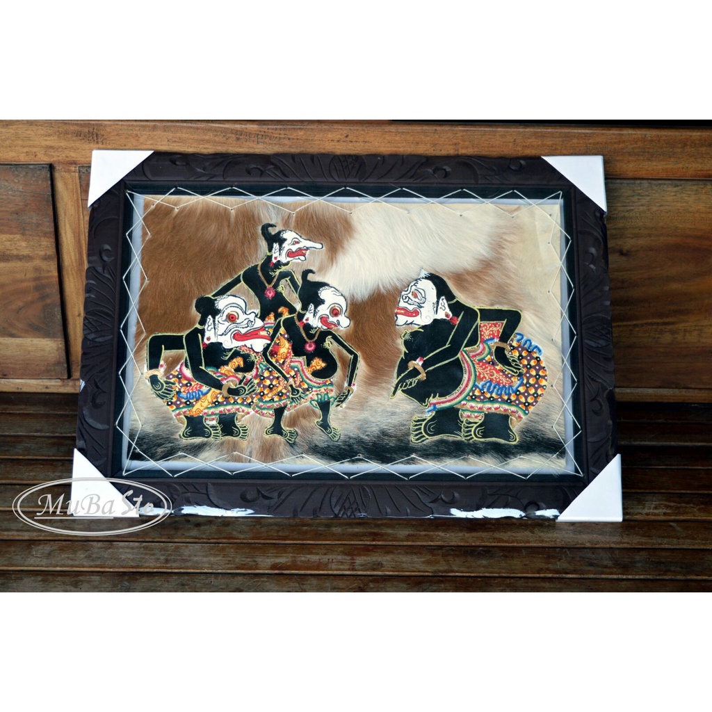 jual-lukisan-wayang-punakawan-kulit-kambing-hiasan-dinding-kaligrafi