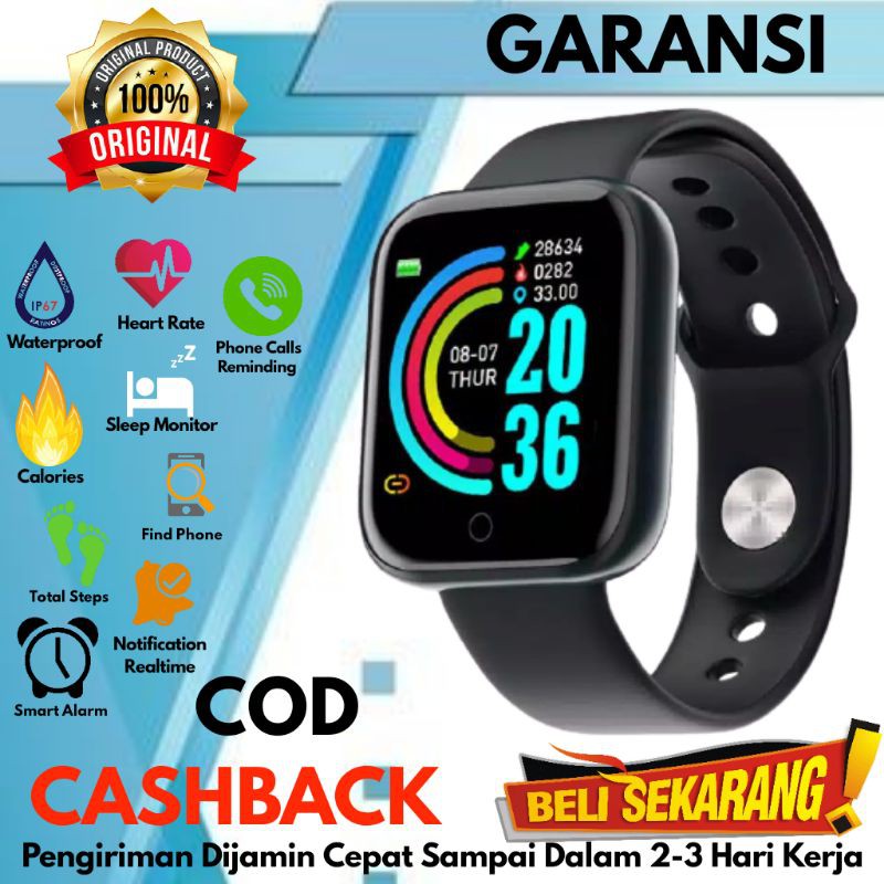 Jual Smartwatch Aolon Smart Watch Y68 Sleep monitor Heart Rate Monitor