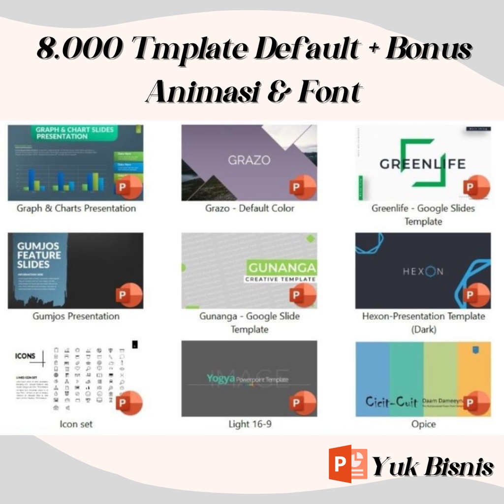 Jual Powerpoint Template Default + Bonus Animasi & Font | Shopee Indonesia