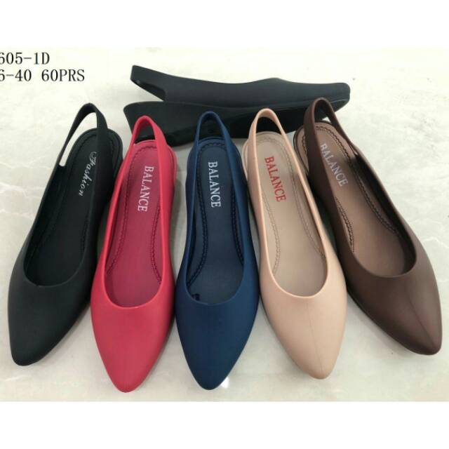 Jual Jelly shoes wedges balance polos 709 | Shopee Indonesia