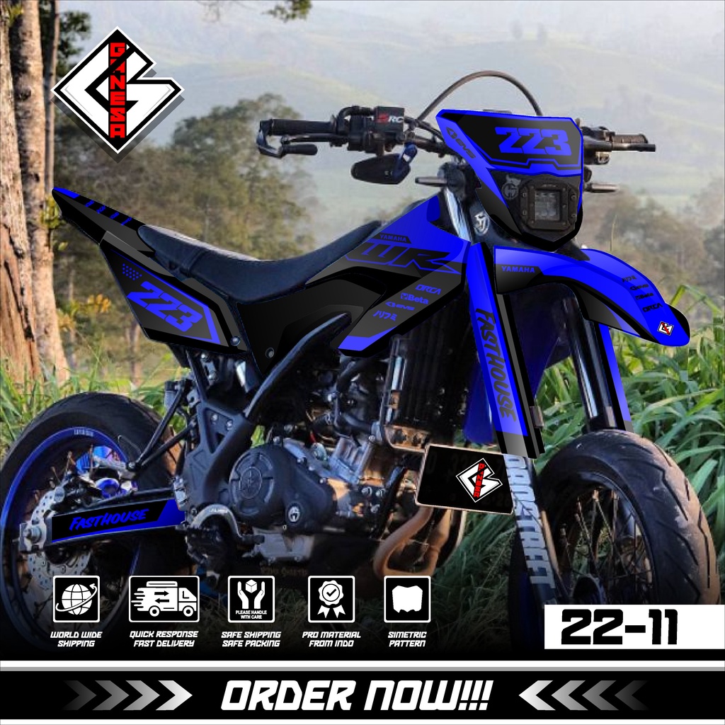 Jual Decal Sticker Motor Cross Yamaha WR155 Fullbody Murah Glosy Doff ...