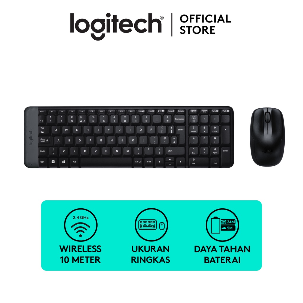 Logitech MK215 Combo Keyboard dan Mouse Wireless Compact Ada Rekomendasi