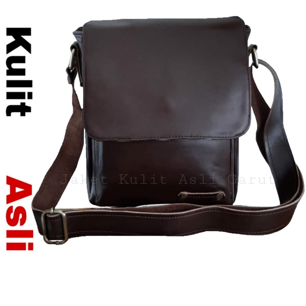 Jual Tas Selempang Pria Kulit Asli Tas Kulit Kerja /Kondangan Made In