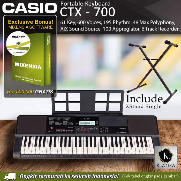 Jual Keyboard Casio CTX-700 + Stand/ CT-X700 / CTX700 -diatas psr e263 ...