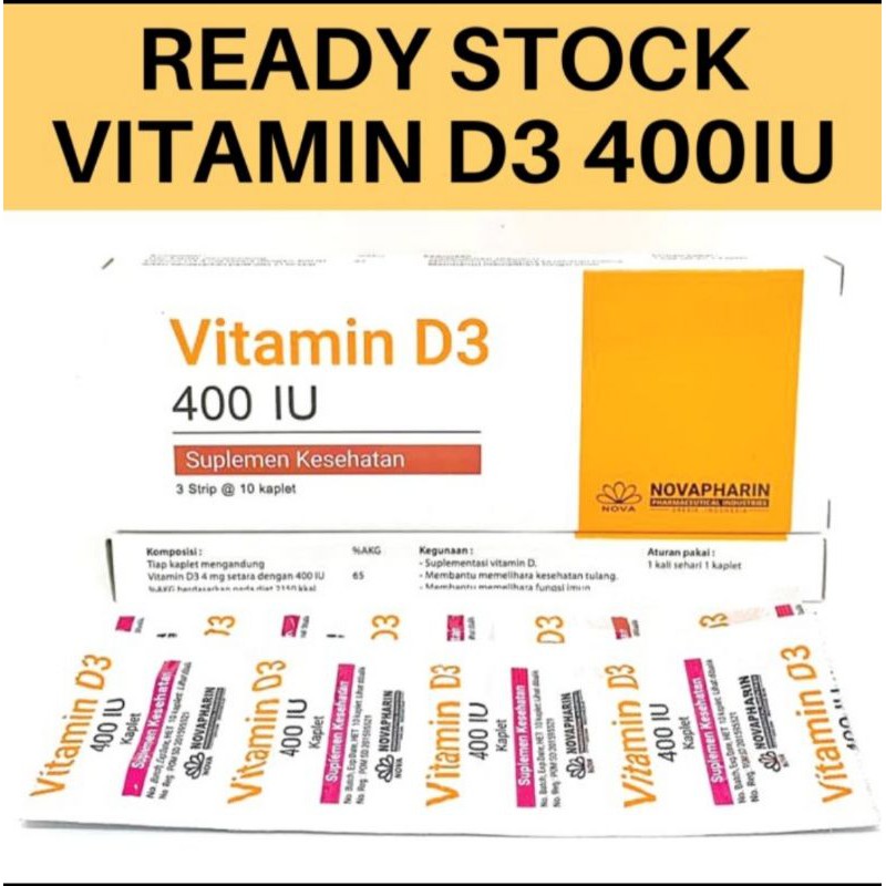 Jual Vitamin D4 400iu Vit D3 400iu Isi 30 Tablet Vitamin D3