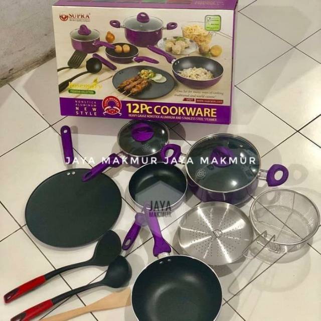 Jual Panci penggorengan set 12pc supra / Cook were set supra rosemary ...