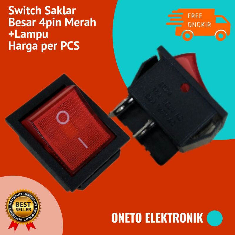 Jual Switch saklar on off besar merah lampu | Shopee Indonesia