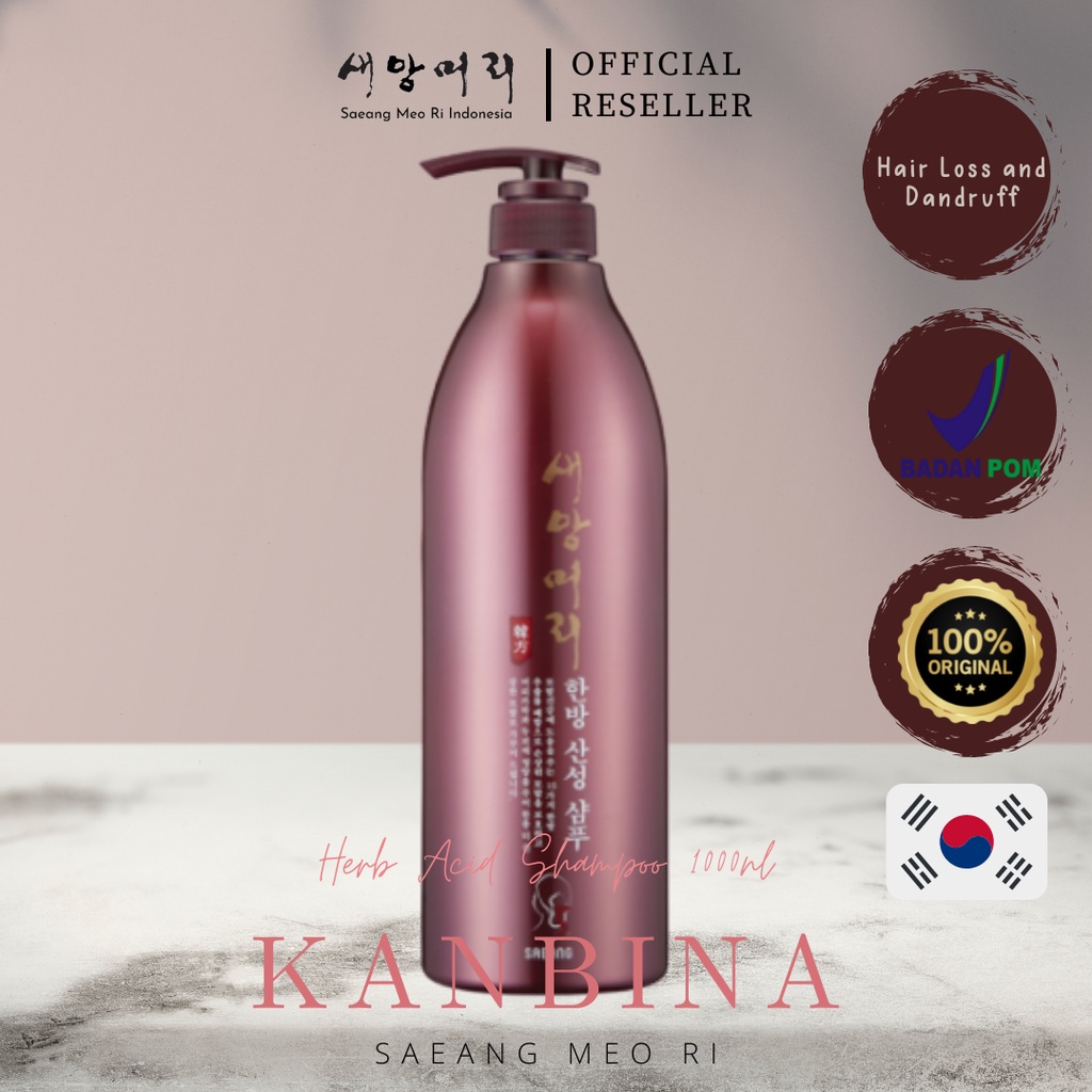 Jual Saeang Meo Ri Oriental Herb Acid Shampoo 1000ml - Shampo Korea ...