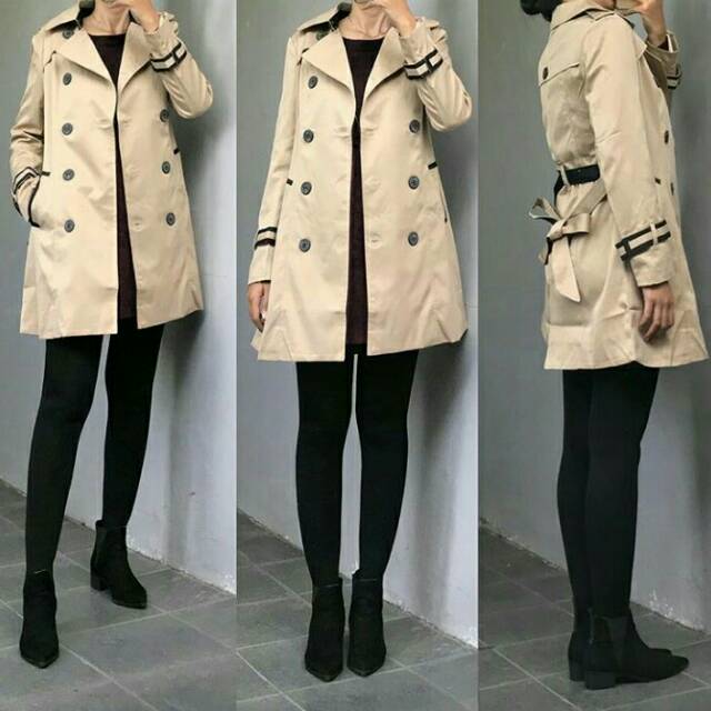 Jual Burberry Tone Trench Coat Shopee Indonesia