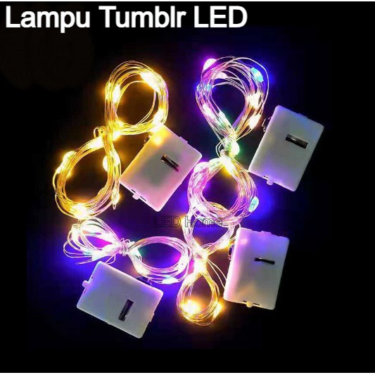 Jual Lampu Kawat Led Rainbow Lampu Hias Led Tumblrstring Light Ledfree Baterai Shopee 