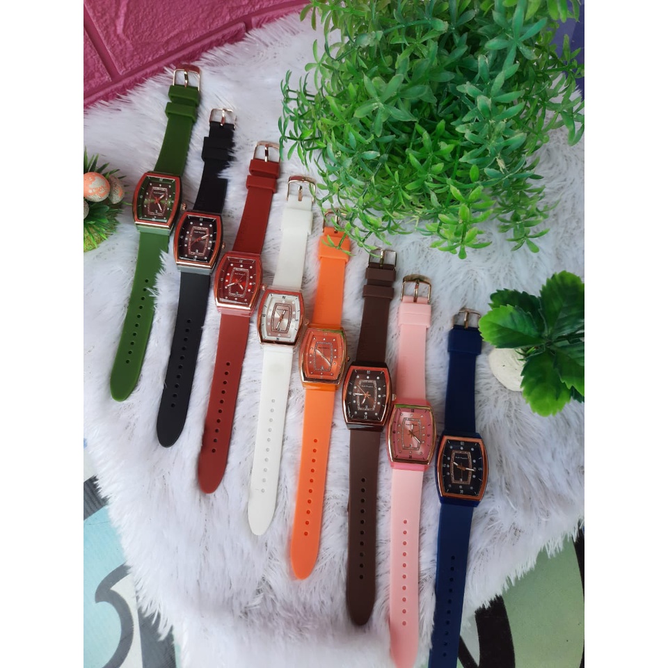 Jual JAM TANGAN WANITA HUSH PUPPIES RUBBER OVAL | JAM TANGAN CEWEK