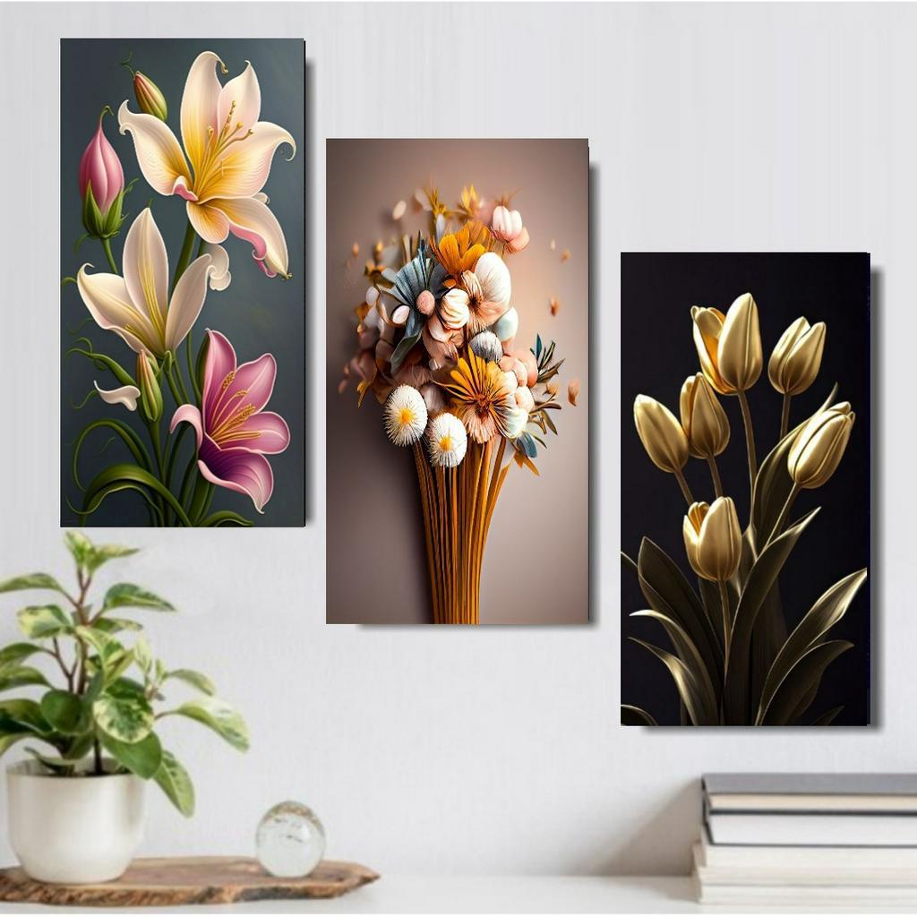 Jual Hiasan Dinding Bunga Realistik Aesthetic X Wall Decor Pajangan Dinding Daun Poster