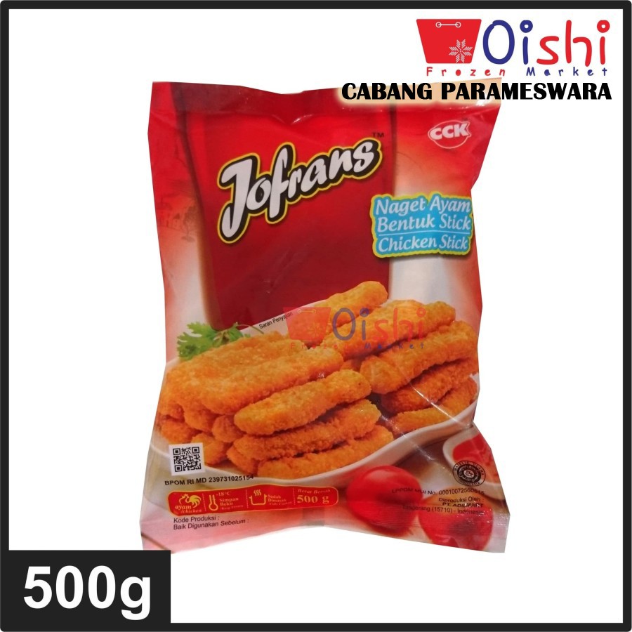 Jual Jofrans Naget Stik Ayam Jofran Chicken Stick Nugget 500g Shopee Indonesia