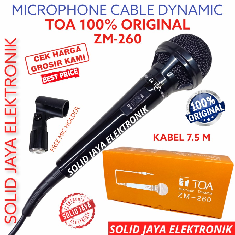 Jual MICROPHONE MIC TOA ZM260 PROFESIONAL DINAMIC MIK ZM-260 ZM 260 ...