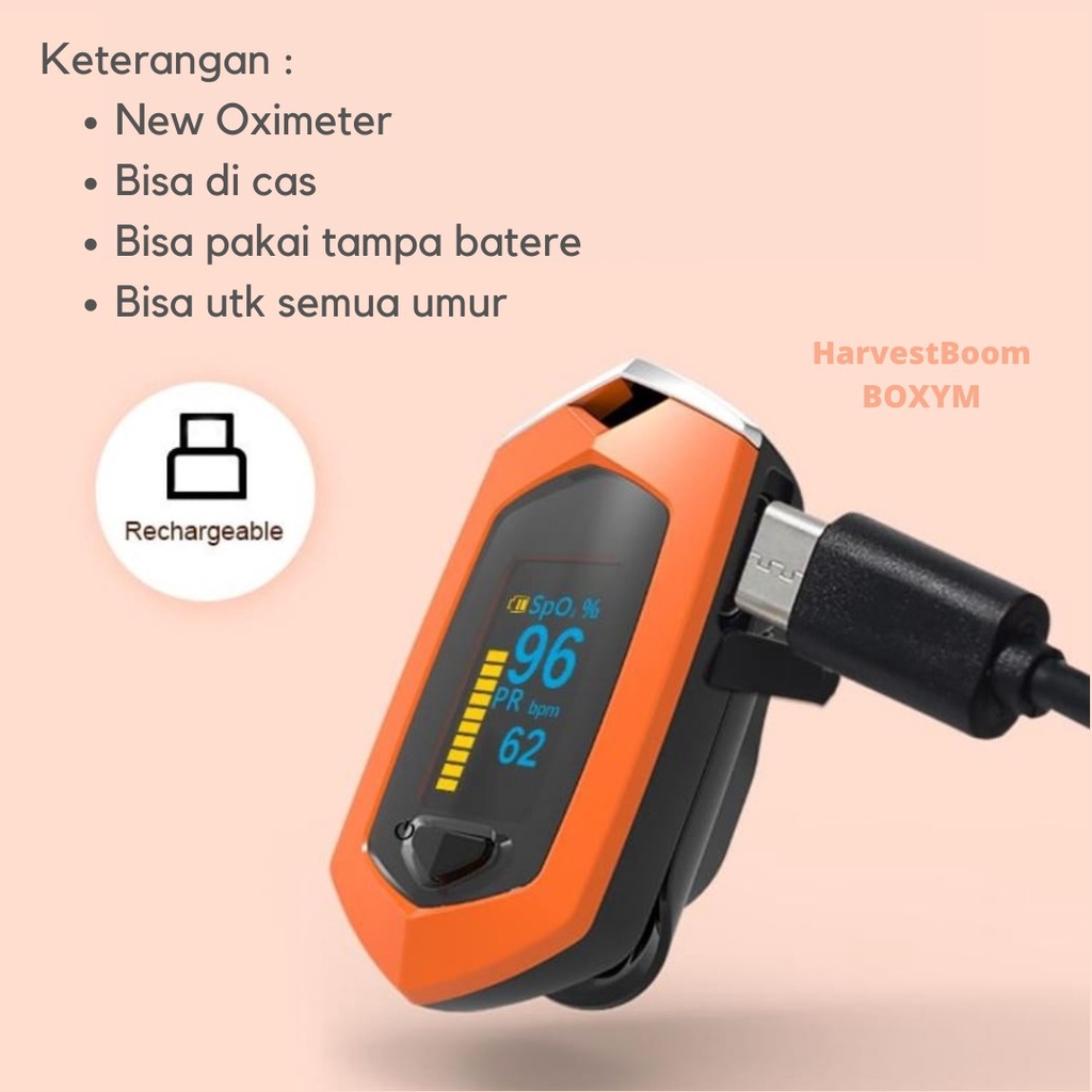 Jual Oximeter Fingertip Oxymeter Saturasi Pengukur Kadar Oksigen Spo2 ...