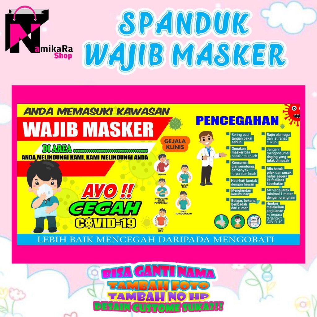 Spanduk Wajib Masker Puskesmas Sexiz Pix