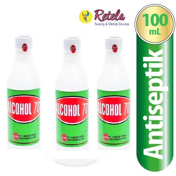 Jual (Dapat 3 Botol) Alcohol 70% 100 Ml Cairan Antiseptik Steril ...