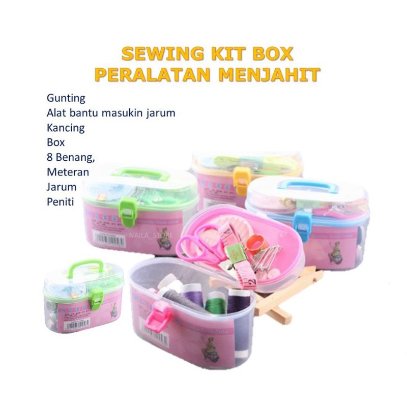 Jual ALAT JAHIT KOTAK SET/SEWING KIT BOX Shopee Indonesia