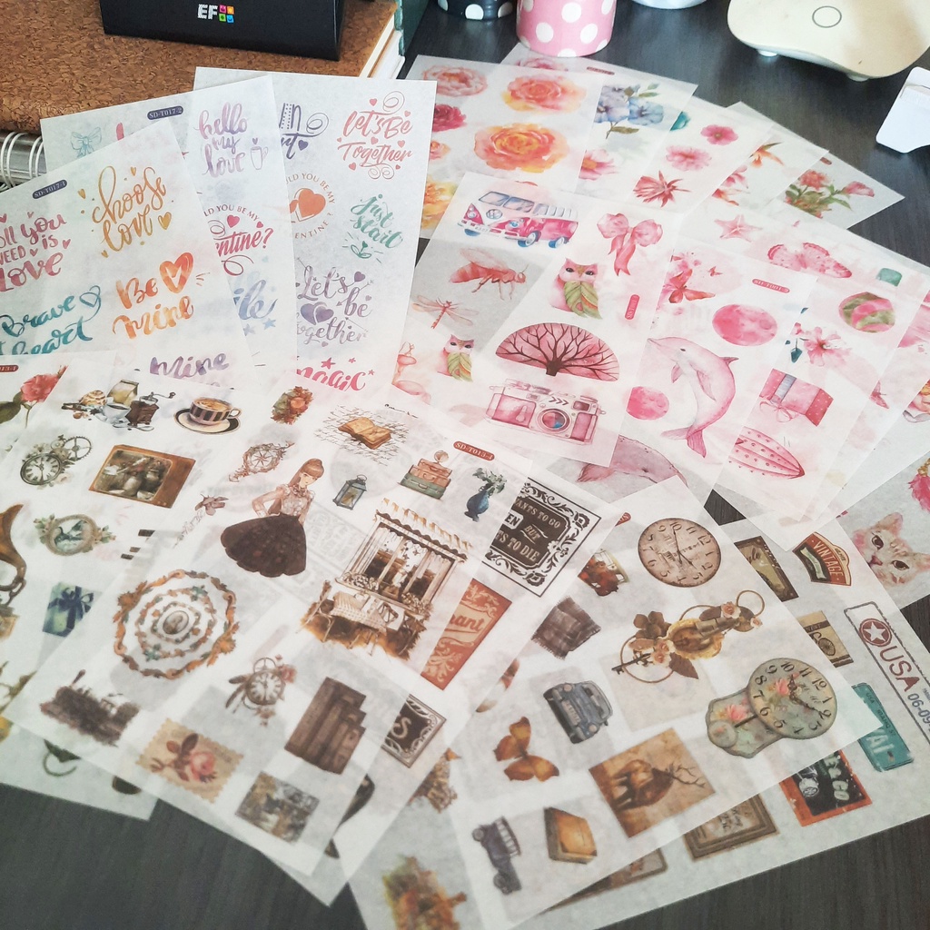 Jual Part 1of2 Washi Sticker Motif Lucu - Stiker Kertas Aestetik ...