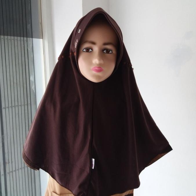 Jual Jilbab Coklat Pramuka Sd Smp L Shopee Indonesia 1848