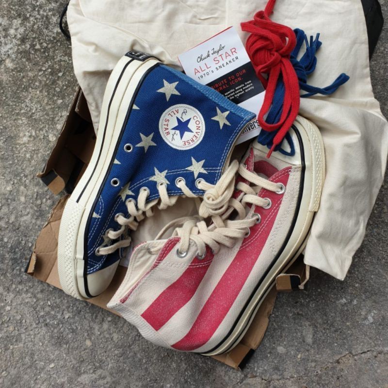 Converse usa flag vintage basse hot sale