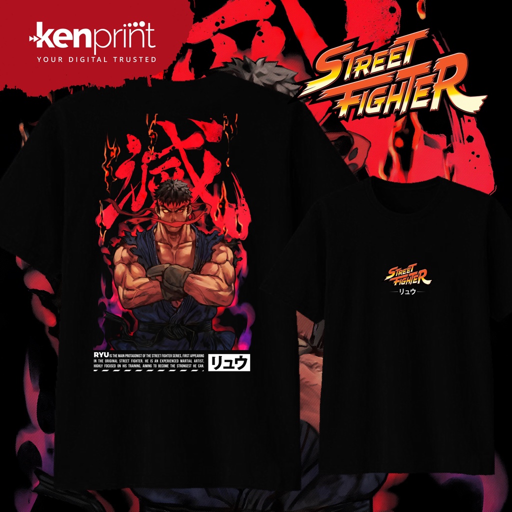 Jual Kaos GAME STREET FIGHTER | RYU | Non Official | Cotton 30's ...