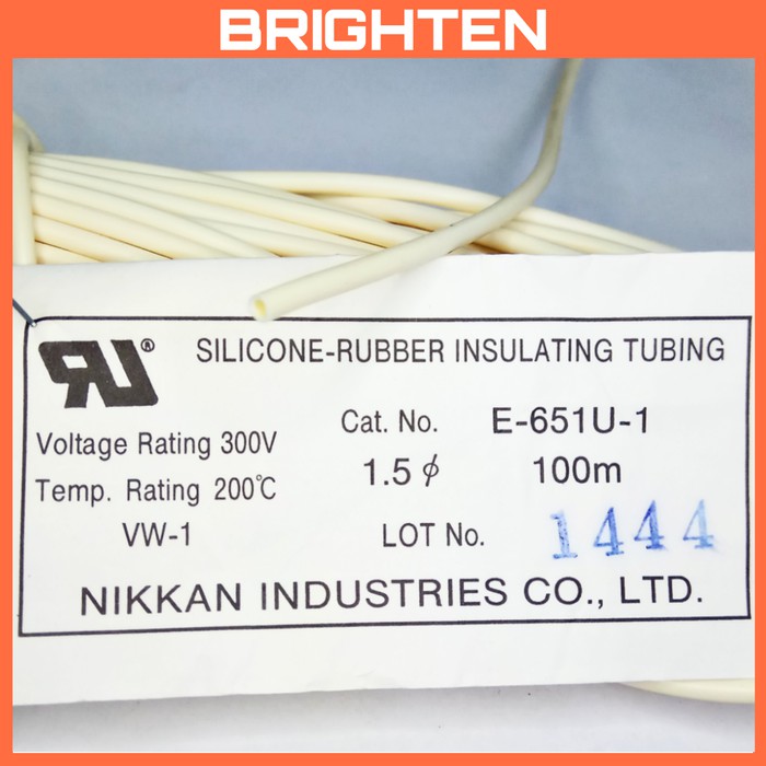 Jual Silicone Rubber Insulating Tubing Selang Silikon ∅1.5mm NIKKAN ...