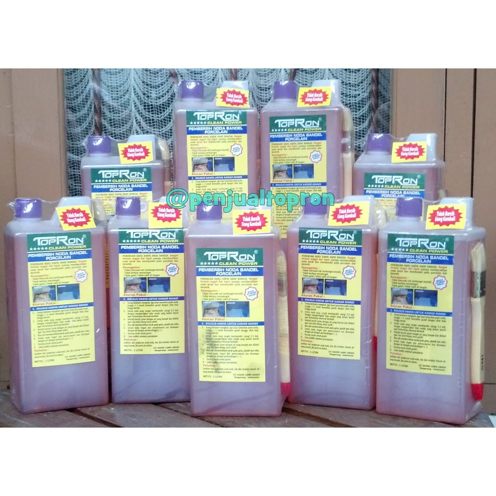 Jual TOPRON CLEAN POWER 1ltr pembersih keramik dan porcelain | Shopee ...