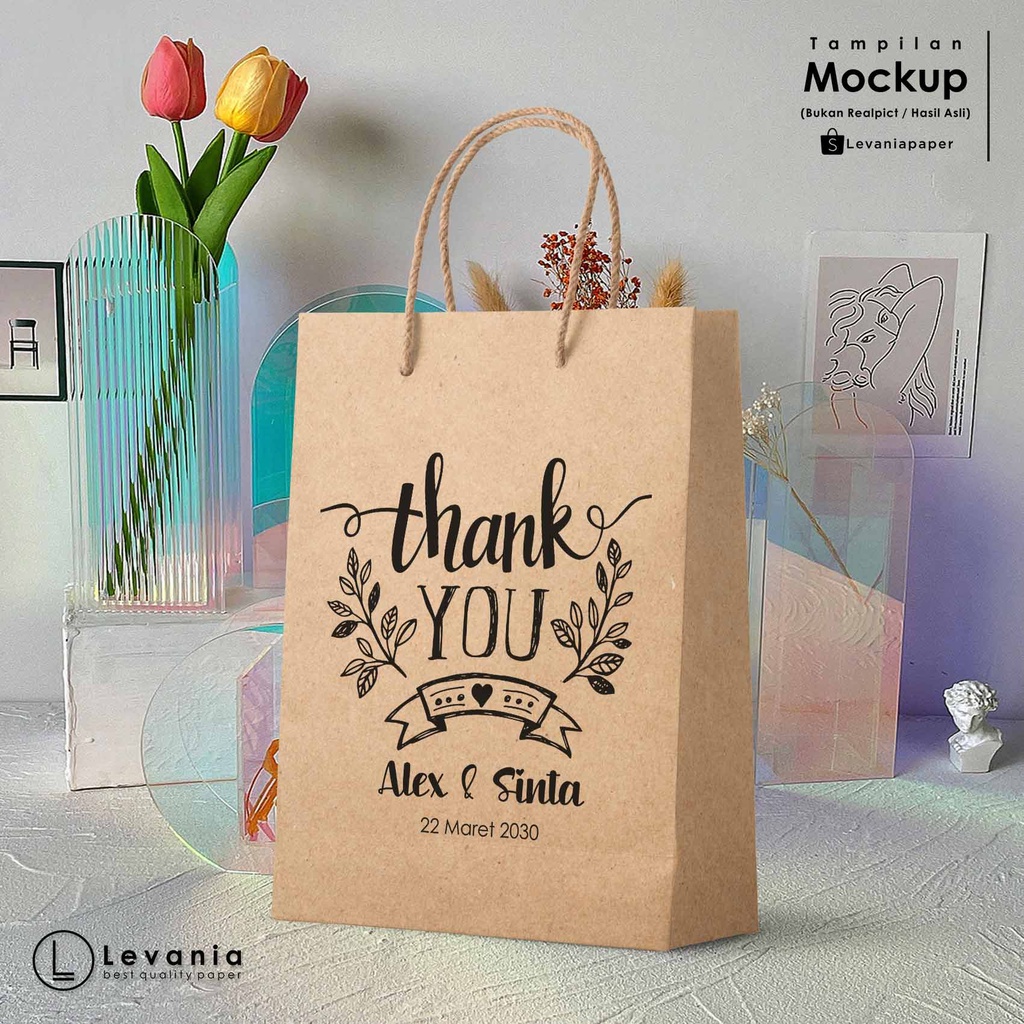 Jual Paper Bag Size Size X X Cm Custom Desain Kertas Coklat