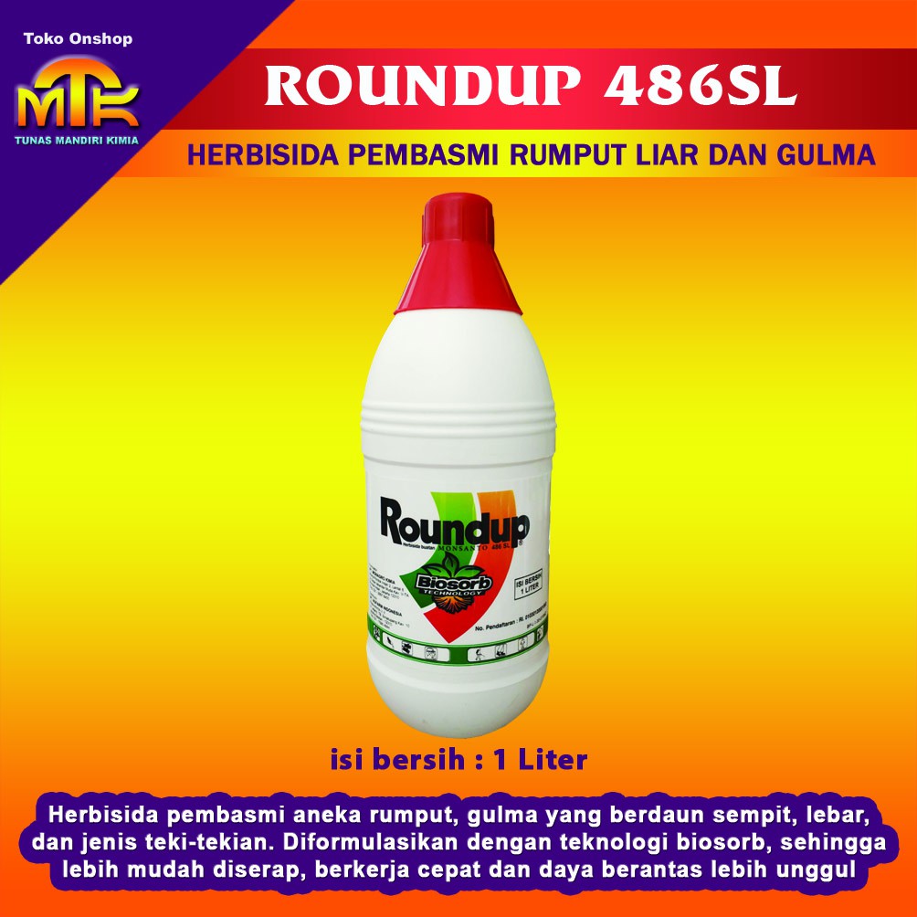 Jual ROUNDUP 486 SL Herbisida Untuk Membasmi Rumput Liar/Ilalang Dan ...