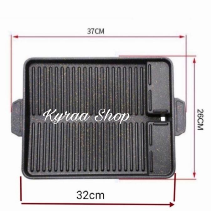 Jual Korean Grill Pan Korean Barbeque Square Teflon Shopee Indonesia