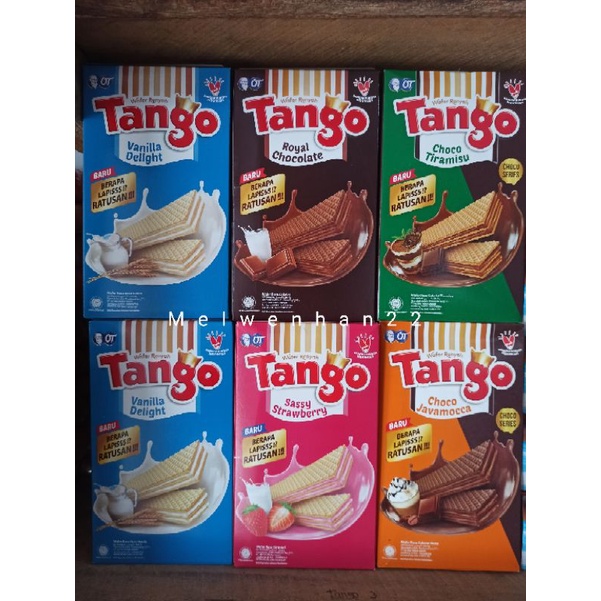 Jual TANGO WAFER 7GR CHOCOLATE, STRAWBERRY, VANILLA BOX | Shopee Indonesia