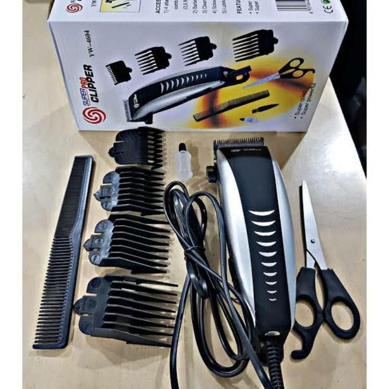 MAQUINA CORTA PELO SUPER PRO HAIR CLIPPER 220V CUCHILLAS ACERO + ACC  CORTAPELO MODELO SP-4604 HOGAR