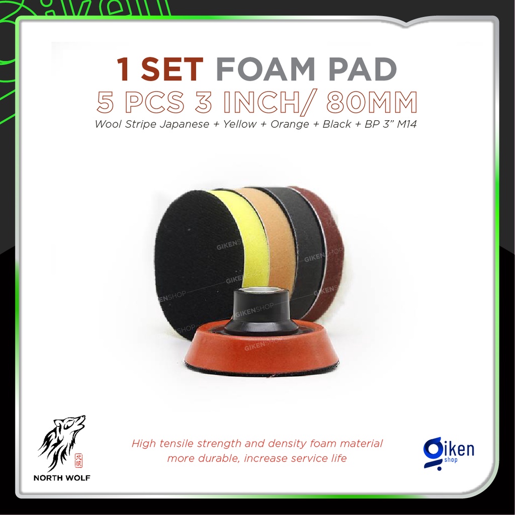 Jual North Wolf Foam Pad Poles Pcs Inch Compound Cutting Polishing Shopee Indonesia