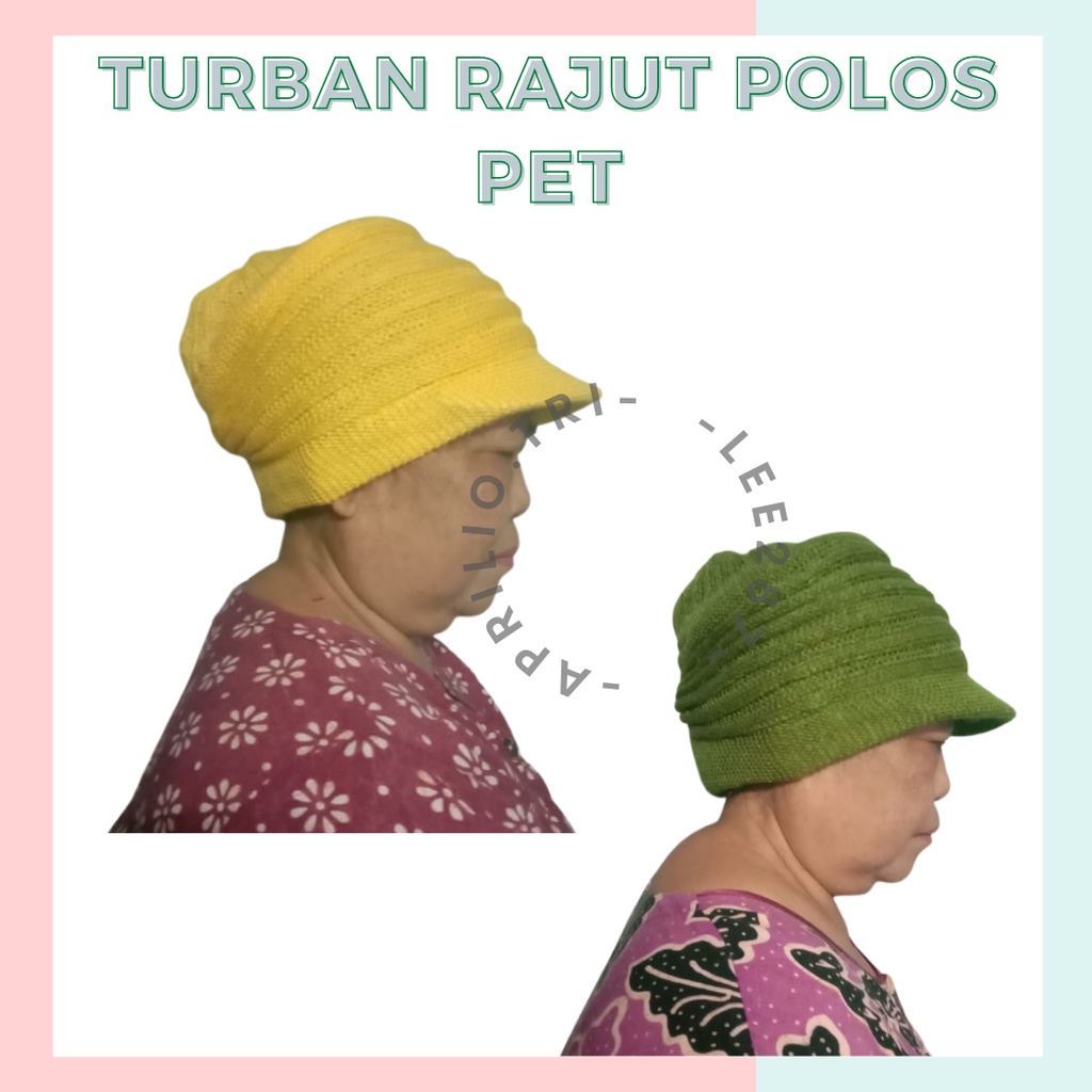 Jual 4032 - Turban Rajut Polos Pet / Topi Ibu | Shopee Indonesia