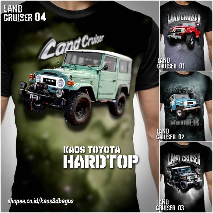 Jual Baju Kaos Mobil Toyota Hardtop Land Cruiser Fj Bj Fashion Pria