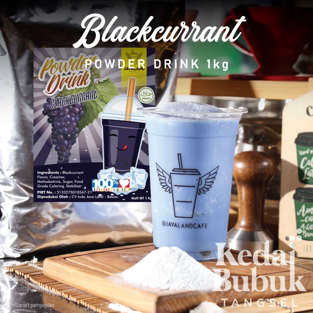 Jual Bubuk Minuman Rasa Blackcurrant Bubble Drink Powder 1kg Javaland Shopee Indonesia 4530