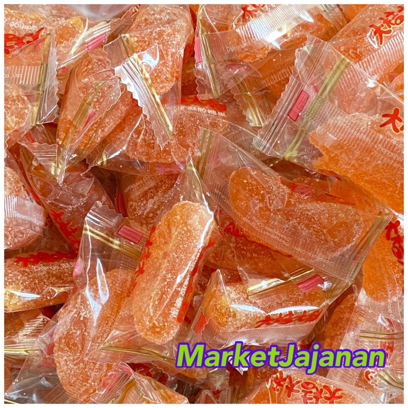 Jual Manisan Permen Jelly Jeruk Jeli Rasa Buah Kenyal Pak 250 Gram ...