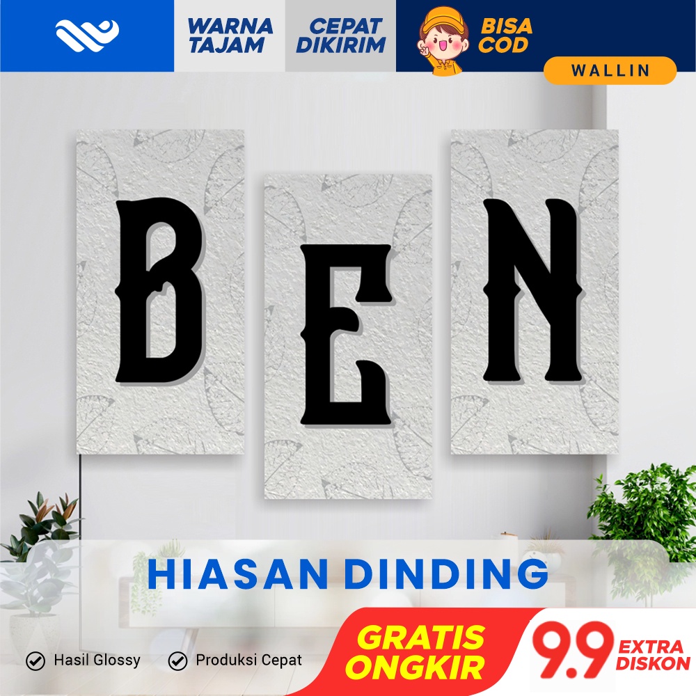 Jual Wallin - Hiasan Dinding Dekorasi Kamar Alphabet Huruf Wall Decor ...